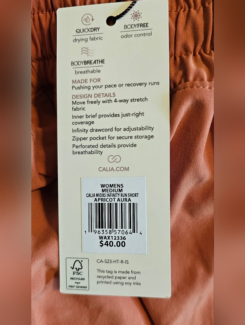 Calia Midrise Infinity Run Short NWT Medium - Picture 16 of 16